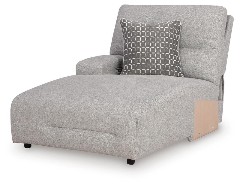 Acklen Place Pewter Left-Arm Facing Power Reclining Back Chaise - 9360579