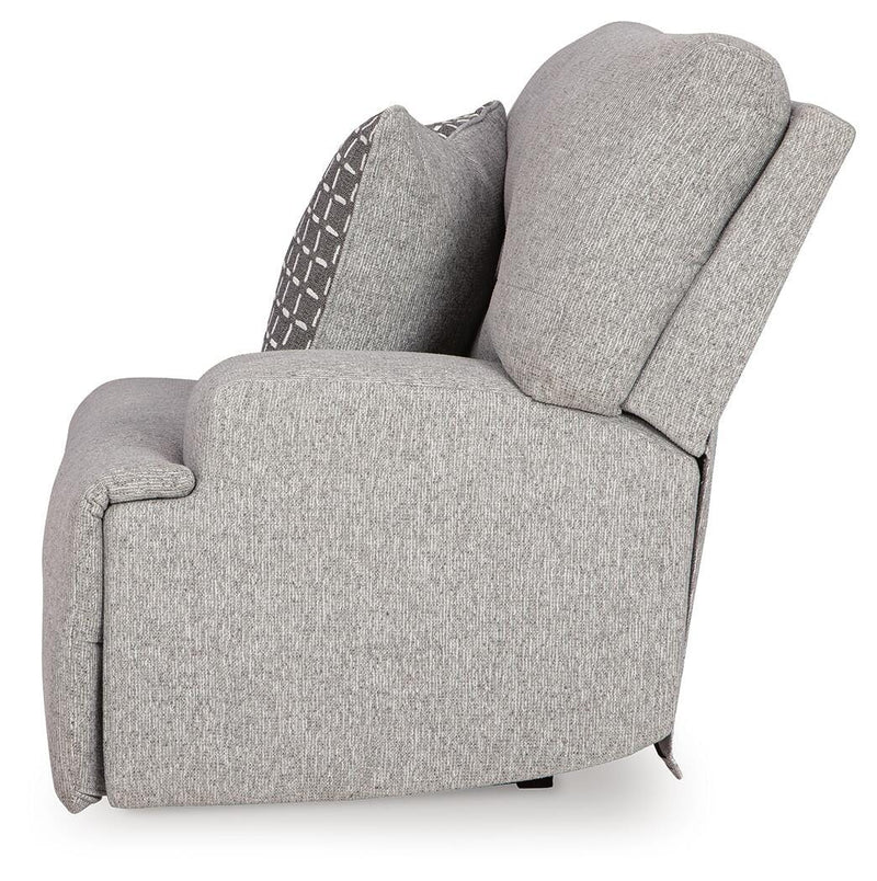 Acklen Place Pewter Right-Arm Facing Power Recliner - 9360562