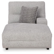 Acklen Place Pewter Right-Arm Facing Power Reclining Back Chaise - 9360597
