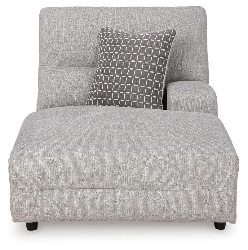 Acklen Place Pewter Right-Arm Facing Power Reclining Back Chaise - 9360597