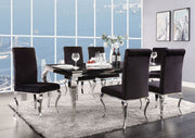 Ada Black Glass Dining Set - Lara FurnitureDining Room Set