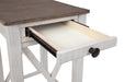 Adalane White/Gray Accent Table - Gate FurnitureTable