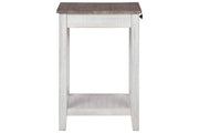 Adalane White/Gray Accent Table - Lara FurnitureTable