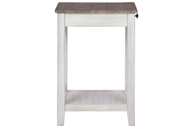 Adalane White/Gray Accent Table - Lara FurnitureTable
