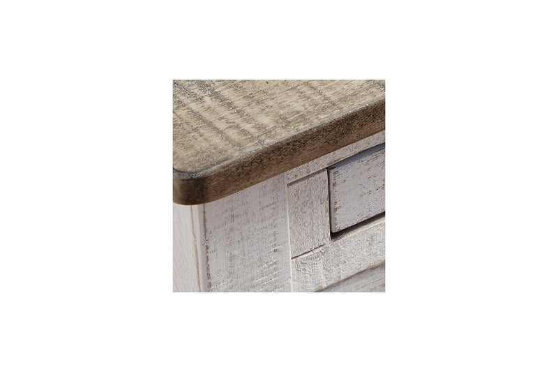Adalane White/Gray Accent Table - Lara FurnitureTable