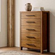 Adderley 5-drawer Bedroom Chest of Drawers Warm Brown - 215855