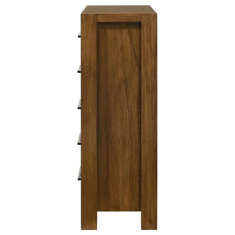 Adderley 5-drawer Bedroom Chest of Drawers Warm Brown - 215855