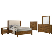 Adderley 5-piece Eastern King Bedroom Set Warm Brown - 215851KE-S5