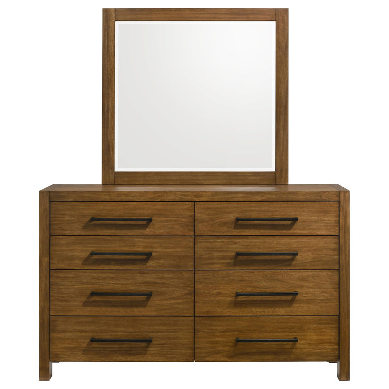 Adderley 8-drawer Bedroom Dresser and Mirror Warm Brown - 215853M