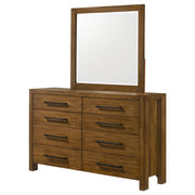 Adderley 8-drawer Bedroom Dresser and Mirror Warm Brown - 215853M