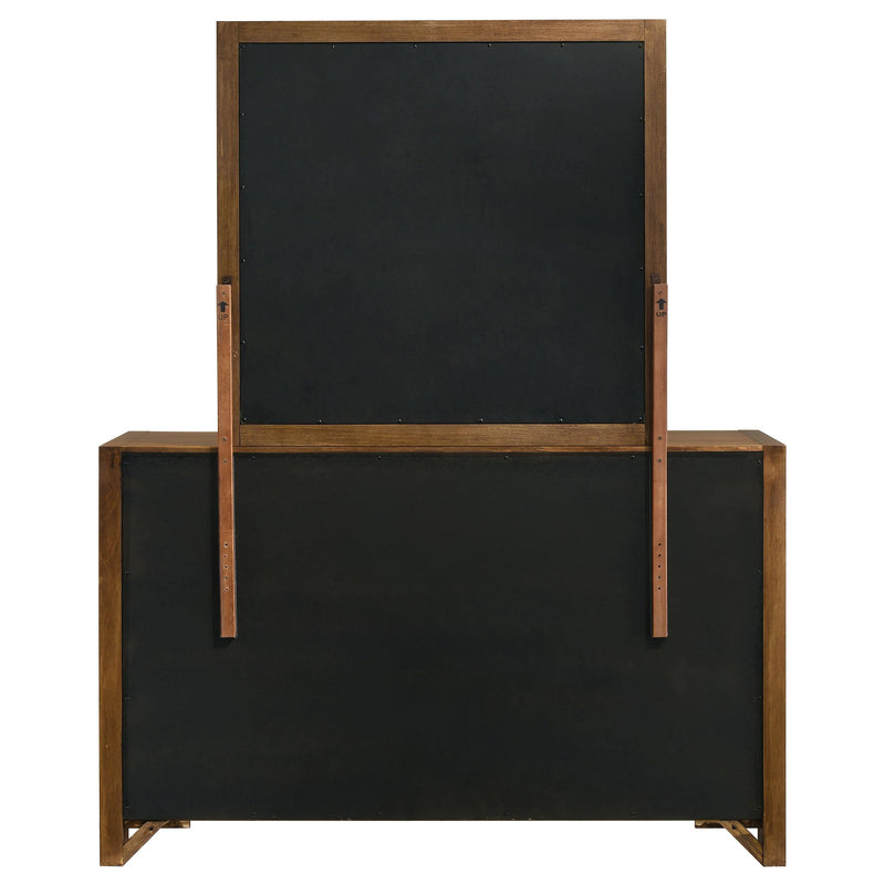 Adderley 8-drawer Bedroom Dresser and Mirror Warm Brown - 215853M