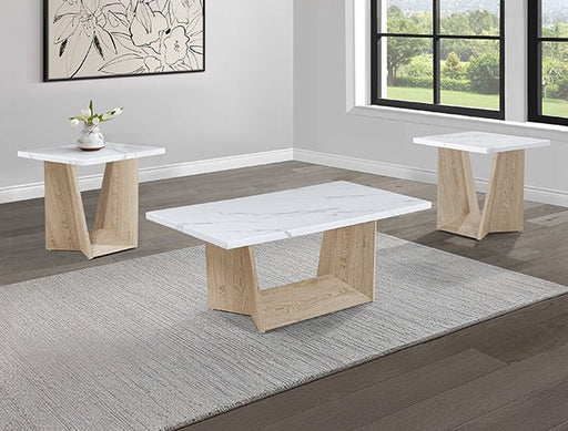 Adea 3 - Pk Cktl Set Base - White Oak - Lara FurnitureCoffee Table (3 Boxes)