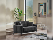 Adela Convertible Loveseat Anthracite in Anthracite - 101-ADE-ELI10-2