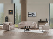Adela Convertible Loveseat Cream in Cream - 101-ADE-ELI02-2