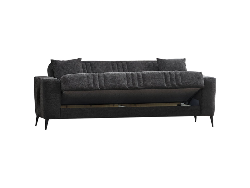 Adela Convertible Sofa Anthracite in Anthracite - 101-ADE-ELI10-3