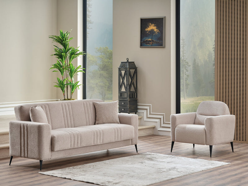 Adela Convertible Sofa Cream in Cream - 101-ADE-ELI02-3