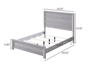Adelaide Driftwood Queen Panel Bed - Lara FurnitureQueen Bed