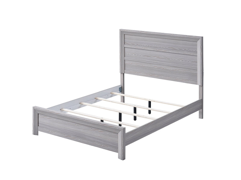 Adelaide Driftwood Queen Panel Bed - Lara FurnitureQueen Bed