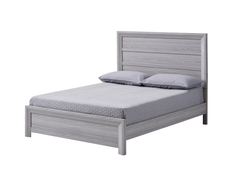 Adelaide Driftwood Queen Panel Bed - Lara FurnitureQueen Bed