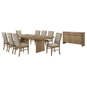 Adina 10-piece Extension Dining Set Distressed Light Brown - 193611-S10