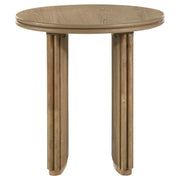 Adina 2-piece Round Coffee Table Set Distressed Light Brown - 722938-S2