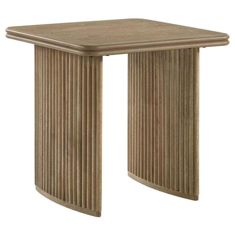 Adina 2-piece Wood Coffee Table Set Distressed Light Brown - 722858-S2