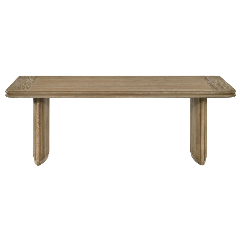 Adina 2-piece Wood Coffee Table Set Distressed Light Brown - 722858-S2