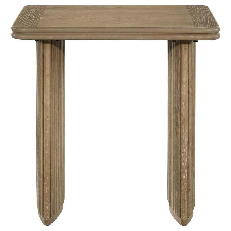 Adina 3-piece Wood Coffee Table Set Distressed Light Brown - 722858-S3