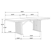Adina 7-piece Extension Dining Set Distressed Light Brown - 193611-S7