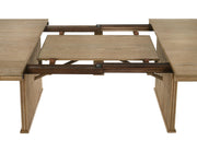 Adina 89-inch Extension Dining Table Distressed Light Brown - 193611