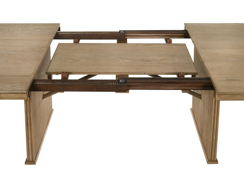 Adina 89-inch Extension Dining Table Distressed Light Brown - 193611
