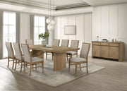 Adina 89-inch Extension Dining Table Distressed Light Brown - 193611