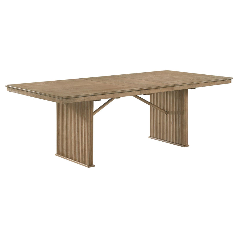 Adina 9-piece Extension Dining Set Distressed Light Brown - 193611-S9