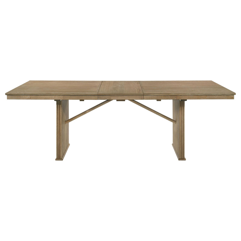 Adina 9-piece Extension Dining Set Distressed Light Brown - 193611-S9