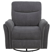 Adler Upholstered Power Swivel Glider Recliner Charcoal Grey - 610443P