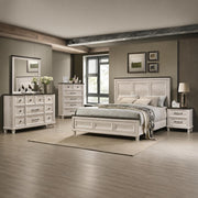 Adrian - White Twin Bed, Dresser, Mirror - B337-TDM