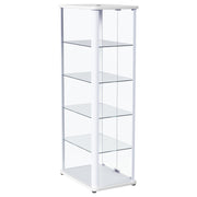 Aero 4-shelf Display Curio Cabinet with LED Lighting White - 950399