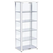 Aero 4-shelf Display Curio Cabinet with LED Lighting White - 950399
