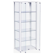 Aero 4-shelf Display Curio Cabinet with LED Lighting White - 950399
