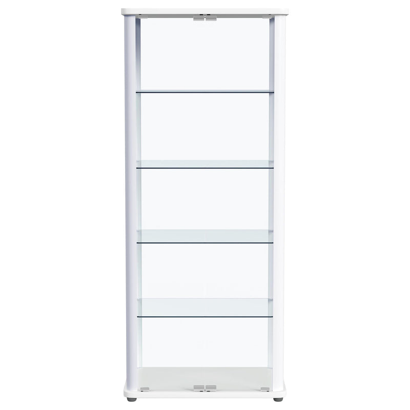 Aero 4-shelf Display Curio Cabinet with LED Lighting White - 950399