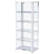 Aero 4-shelf Display Curio Cabinet with LED Lighting White - 950399