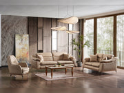 Ahsen 3-pieces (Sofa & 2 Chair) Livingroom Set Beige in Beige - 200-AHS-MODBEIGE-311