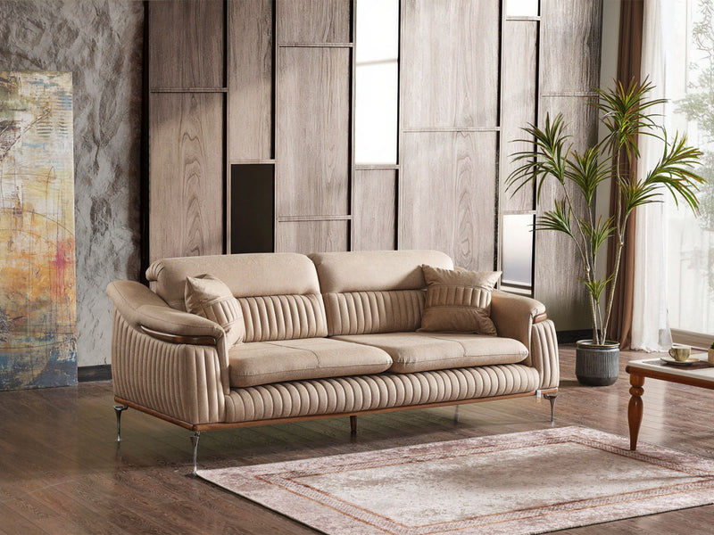 Ahsen 3-pieces (Sofa & Loveseat & Chair) Livingroom in Anthracite - 200-ELIF-AHS-MOD-ANT-321