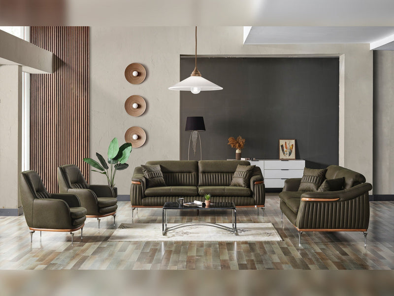 Ahsen 3-pieces (Sofa & Loveseat & Chair) Livingroom in Anthracite - 200-ELIF-AHS-MOD-ANT-321
