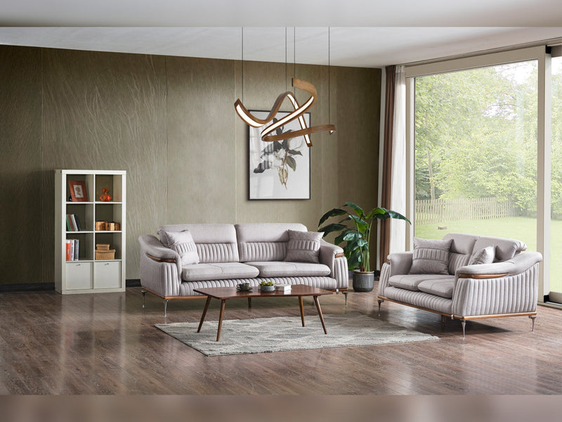 Ahsen 3-pieces (Sofa & Loveseat & Chair) Livingroom in Beige - 200-ELIF-AHS-MOD-BEI-321