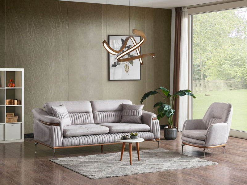 Ahsen 3-pieces (Sofa & Loveseat & Chair) Livingroom in Khaki - 200-ELIF-AHS-MOD-KHA-321