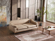 Ahsen 3-pieces (Sofa & Loveseat & Chair) Livingroom Set Beige in Beige - 200-AHS-MODBEIGE-321
