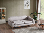 Ahsen 3-pieces (Sofa & Loveseat & Chair) Livingroom Set Light Grey in Light Grey - 200-AHS-MODLGRAY-321