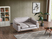 Ahsen 3-pieces (Sofa & Loveseat & Chair) Livingroom Set Light Grey in Light Grey - 200-AHS-MODLGRAY-321