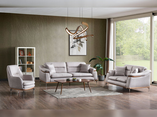 Ahsen 3-pieces (Sofa & Loveseat & Chair) Livingroom Set Light Grey in Light Grey - 200-AHS-MODLGRAY-321